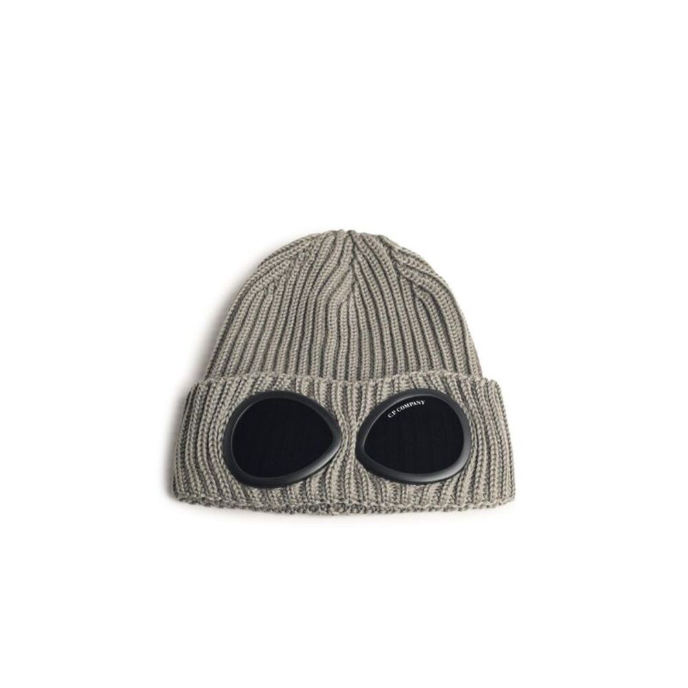C.P. Company 'Goggle' Beige Wool Beanie Men